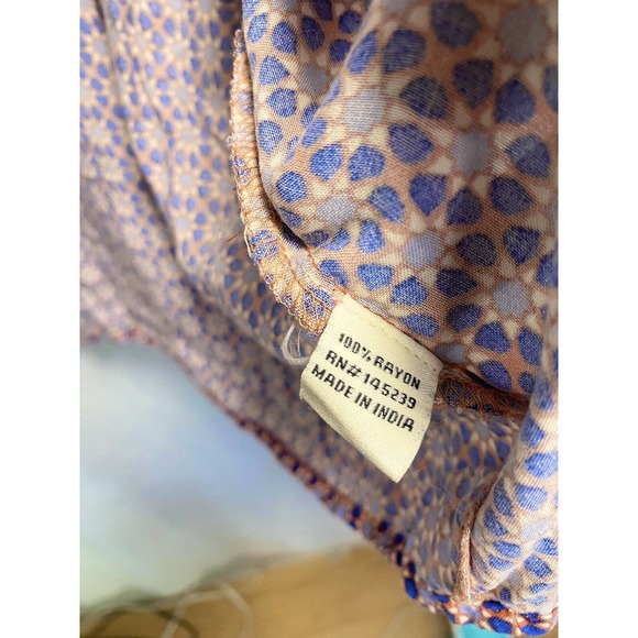 Sim & Sam Womens Kimono Sleeve All Over Geometric Print Open Cardigan Blue Small - Picture 4 of 4